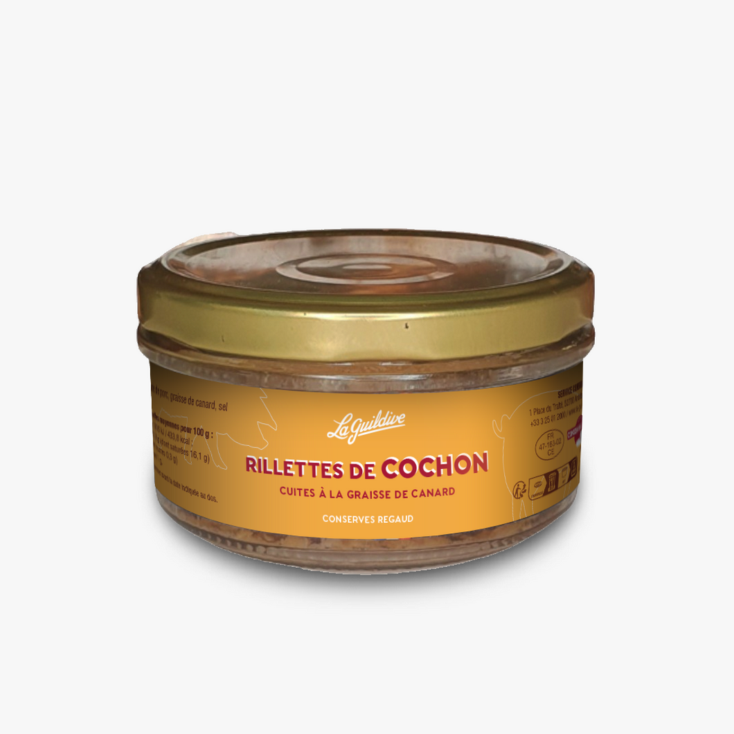 Rillettes de cochon cuites à la graisse de canard